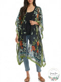 Karen Kane Womens Textured Floral Kimono, OS