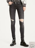 Levis Womens Distressed Skinny Fit Jeans, Size 24W X 30L