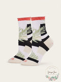 Hue Womens Floral Crew Socks