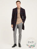 Tommy Hilfiger Modern-Fit Stretch Flex Plaid Addison Overcoat, Size 40L