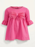 First Impressions Baby Girls Ponte-Knit Bow Dress, Size 3/6 Months