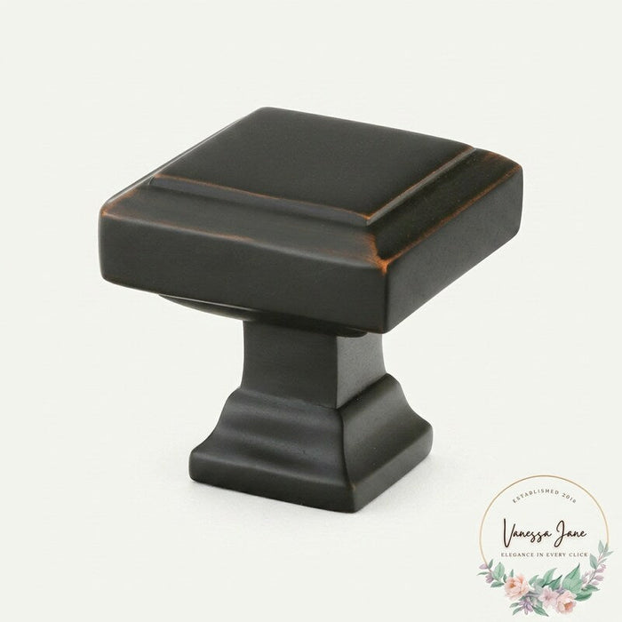 Emtek 86296 American Designer 1-5/8 Inch Square Cabinet Knob