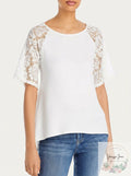 Kim and Cami Swing Lace Short Sleeve Tee, Size Small