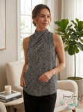 Joie Paul Printed Pleated Silk Top, Size XS