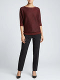 Hugo Boss Farih Metallic Sweater, Dark Red, Size Small