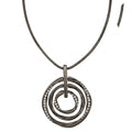 Alfani Hematite-Tone Pave Multi-Circle Pendant Necklace