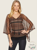 Sanctuary Womens Island Poncho Top Mesa Multi, Size  XL