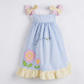 Blueberi Boulevard Baby Girls Gingham Bumblebee Sundress, Size 6-9Mo