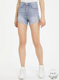 Celebrity Pink Juniors Curvy-Fit Cuffed Denim Shorts, Size 5