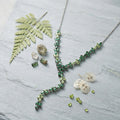 Inc Silver-Tone Stone Lariat Necklace