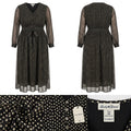 Lucky Brand Plus Dot Print Maxi Dress, Size 3X