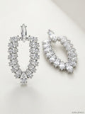 INC International Concepts Silver-Tone Crystal Doorknocker Drop Earrings