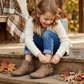 Nina Girls Manda Studded Nubuck Booties, Size 6M