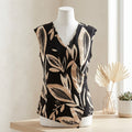 Alfani Wrap-Style Botanical-Print Top, Size Medium