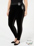 I.n.c. Shaping Plus Size Velvet & Stretch Leggings, Size 2X