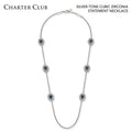 Charter Club Silver-Tone Cubic Zirconia Statement Necklace