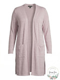 Belldini Plus Size Textured Open-Front Cardigan, Size 3X