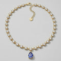 Charter Club Crystal and Stone Teardrop Lariat Necklace