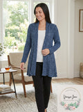 Ny Collection Textured Open-Front Cardigan,Size XS