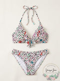 Salt + Cove Juniors Waiting Fur Tonight Push-up Bikini Top-L/ Leopard Multi