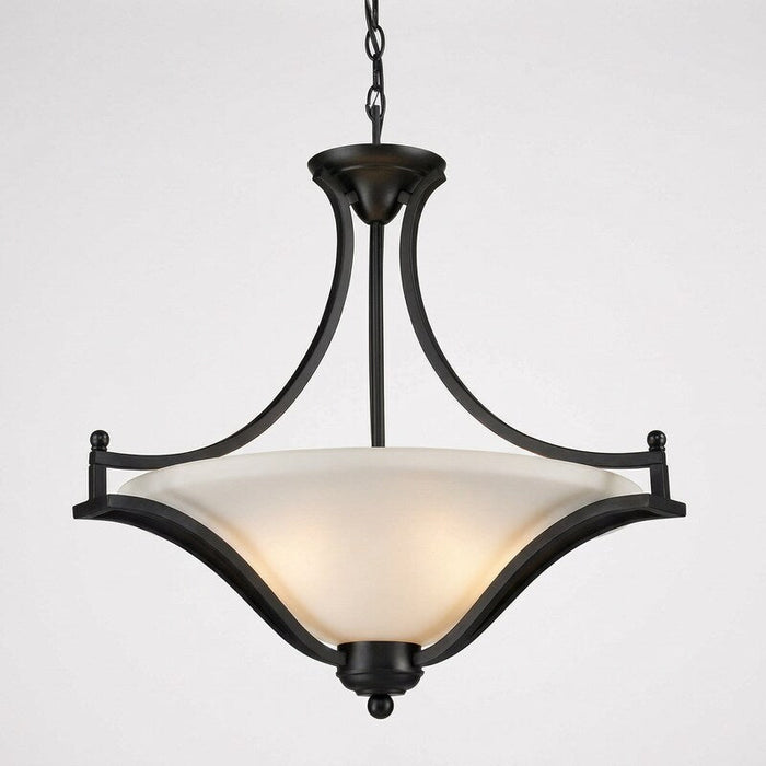 Z-Lite 703SFC-MB Lagoon Three Light Pendant, Steel Frame, Matte Black Finish