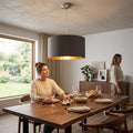 Eglo 1x60W Pendant W/ Satin Nickel Finish and Cappucino and Gold Shade