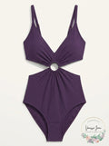 Bar III Ring Monokini One-Piece Swimsuit, Size Small
