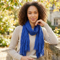 INC International Concepts Sheer Stripes Wrap One Size Blue