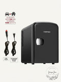 Chefman Mini Portable Personal Fridge  4 Liter Capacity Black