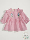 First Impressions Baby Girls Striped Floral-Embroidered Top, Size 18 Months