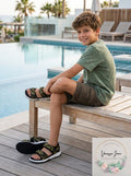 Steve Madden Camo Double Strap Active Big Boys BHomer Sandals