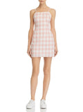Aqua Women's Gingham Tie-Back Dress, Size Medium