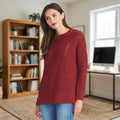 Rachel Roy Womens Frayed Long Sleeve Jewel Neck Sweater, Size XL