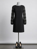 Alfani Womens Black Shimmer Shift Party Cocktail Dress, Size Small