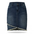 Inc Tulip-Hem Jean Skirt, Size 8