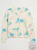 Freshman Juniors Cozy Tie-Dyed V-Neck Top, Size Medium