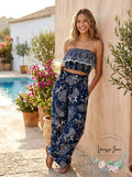 Aqua Portola Printed Top, Size Large