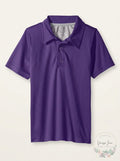 Cherokee Boys Uniform Short Sleeve Performance Polo Shirt,purple,14/16