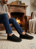 Gold Toe Mens Memory Foam Faux Fur Loafer Slippers