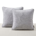 Infinity Home Throw Pillows Faux Fur 18 x 18 Set of 2 Gray Square Home Decor