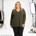 Rachel Rachel Roy Trendy Plus Size Zipper-Back Top Army, Size 0X