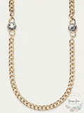 Charter Club Crystal and Large Link 36inches Strand Necklace