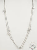 Inc Silver-Tone Pave Fireball Strand Necklace