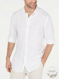 Alfani Mens Platoon Linen Shirt, Size Small