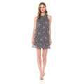 BB Dakota - January Printed Fit Flare Dress Black Womens Dress,Size Small