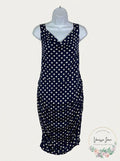 Star Vixen Womens Rouched Neckline Stretch Ity Bodycon Dress, Size Small