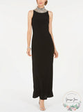SLNY Embellished Zippered Sleeveless Sheath Formal Dress, Size 6