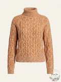 Kit Sky Juniors Orange Long Sleeve Turtle Neck Sweater, Size XL