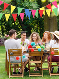 Rainbow Paper Pennant Banner, 4.5M of Paper Bunting
