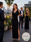 Lauren Ralph Lauren Cold-Shoulder Jersey Gown, Size 8